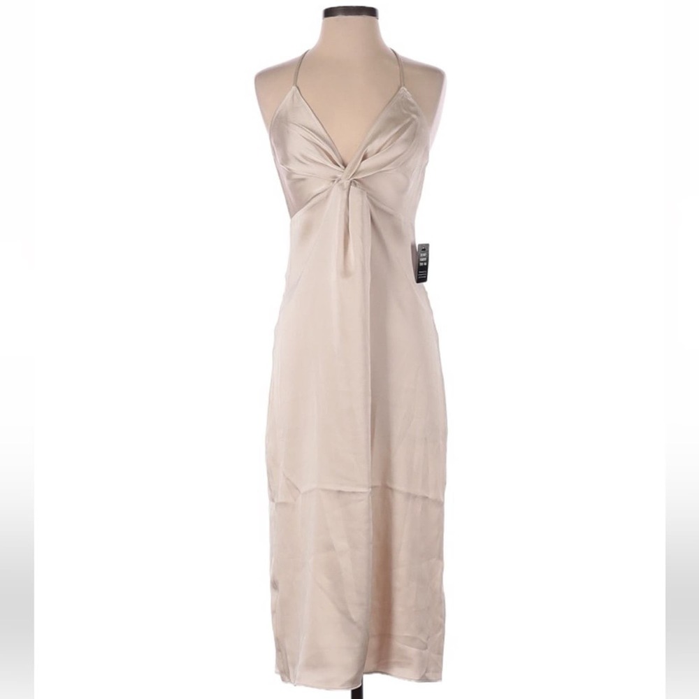 Express Midi Slip Dress Champagne S